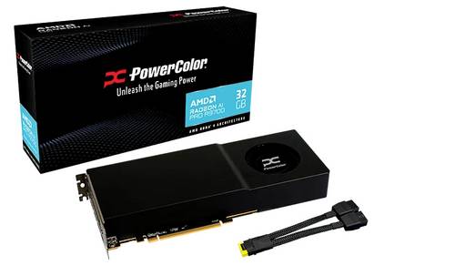 Powercolor Grafikkarte AMD Radeon AI Pro R9700 AMD Radeon™ AI PRO R9700 32GB GDDR6-VRAM PCIe x16 DisplayPort von Powercolor