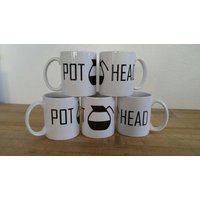 Topf Kopf Kaffeebecher Kaffeetasse. 11 Unze von PoweredByInk