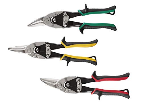 POWERFIX Profi Blechscheren 3er Set - Links Gerade Rechts Schneidend von Powerfix