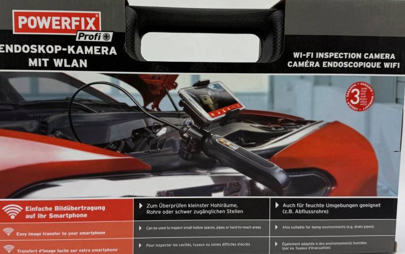 Powerfix Endoskop-Kamera mit WLAN Inspektionskamera von Powerfix