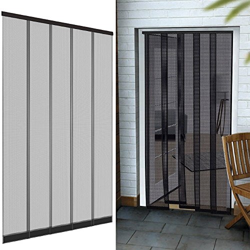 Premium Insektenschutz Lamellenvorhang Fiberglas für Türen 125 x 240 cm aus in anthrazit Türvorhang eingenähte Gewichte + selbstklebende Klemmleiste Premium Insektenschutz Lamellenvorhang Fiberglas für Türen 125 x 240 cm aus in anthrazit Türvorhang eingenähte Gewichte + selbstklebende Klemmleiste von Powerpreise24