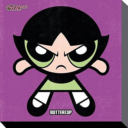 Powerpuff Girls Kunstdruck auf Leinwand, Motiv Buttercup 40 x 40 cm, Polyester, Mehrfarbig, 40x40x3.2 cm von Pyramid International