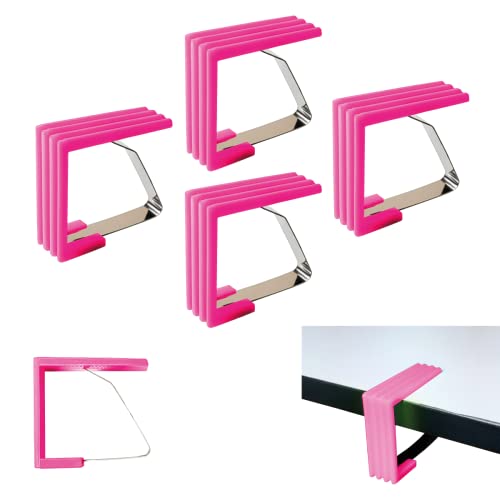 4 Stück Tischdecke Clips aus Stahl, Feder Tischtuchhalter, Outdoor Picknick Party Haken Tischtuchhalter Klemmen für Tische im Freien, Garten für den Außenbereich, wasserdicht (FUCSIA) von Powersell srls