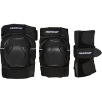 Powerslide Protektoren-Set "Standard Black Set", (Set, 3 tlg., mit Ellenbogenprotektor-mit Knieprotektor-mit Handgelenkprotektor) von Powerslide