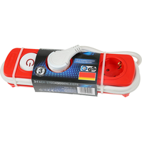 3-fach Steckdosenleiste - Rot 3-fach Steckdosenleiste - Rot von Powertec Electric