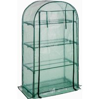 Foliengewächshaus mit 4 Ablagen, Grün Foliengewächshaus mit 4 Ablagen, Grün von Powertec Garden