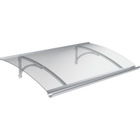 Powertec Garden Glas Vordach 150 x 90 cm 3mm Dicke von Powertec Garden