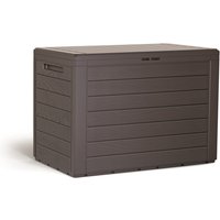 Kompakt-Auflagenbox ca. 78 x 43,5 x 55 cm, 190L  - Dunkelbraun von Powertec Garden