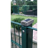 LED-Edelstahl Metallzaunabdeckung 2er Set LED-Edelstahl Metallzaunabdeckung 2er Set von Powertec Garden