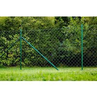 Maschendrahtzaun Komplett-Set L15m x H100cm - Grün von Powertec Garden