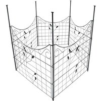 Metall Gartenzaun mit Pulverbeschichtung C05,Anthrazit, 77*64 cm, 11-tlg Set von Powertec Garden