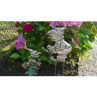 Metallstecker - Wichtel in Silber schattiert, 2er-Set von Powertec Garden