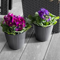 Pflanztopf, Anthrazit - 2er Set Pflanztopf, Anthrazit - 2er Set von Powertec Garden