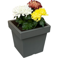 Powertec Garden Pflanztopf „Vigo“ eckig - 7,5 L Steingrau von Powertec Garden