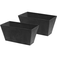 Pflanztopf "Betonoptik", ca. 12 Liter - Anthrazit, 2er Set von Powertec Garden