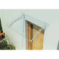 Vordach ca. 140 x 90 cm - Transparent (2mm PC) von Powertec Garden