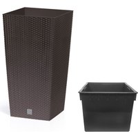 XXL Pflanzsäule in Rattanoptik, ca. 95l, Braun XXL Pflanzsäule in Rattanoptik, ca. 95l, Braun von Powertec Garden
