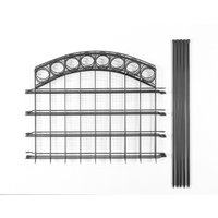 Teichzaun 4er Set, -ca.1000x800mm - Grau, 21FS07 von Powertec Garden