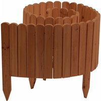 Rollzaun aus Holz, ca. 203 x 30 / 45 x 1,7cm - Braun von Powertec Garden