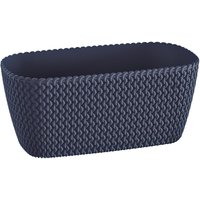 Strickoptik-Balkon-Pflanzkasten - Anthrazit, 2er Set von Powertec Garden