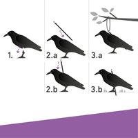 Gartenfigur RABE 37cm, schwarz von Powertec