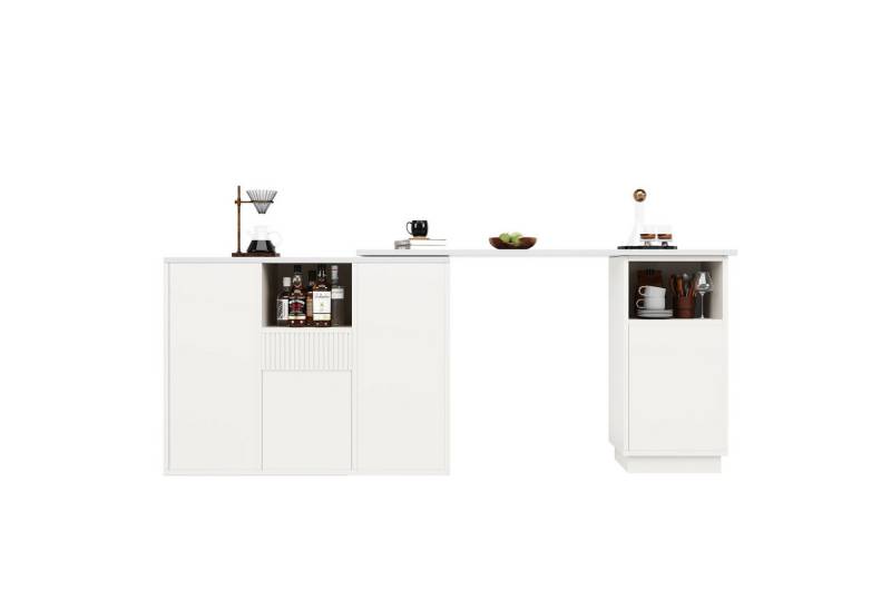 Powerwill Bartisch 360° drehbar Stehtisch mit Sideboard (Set, 1Tisch), Breite 140 cm von Powerwill