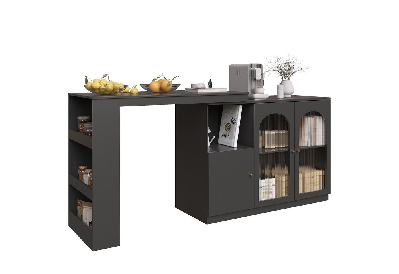 Powerwill Bartisch Rotierender Kücheninsel,mit Stauraum (Set, 1Tisch), Breite 120 cm von Powerwill