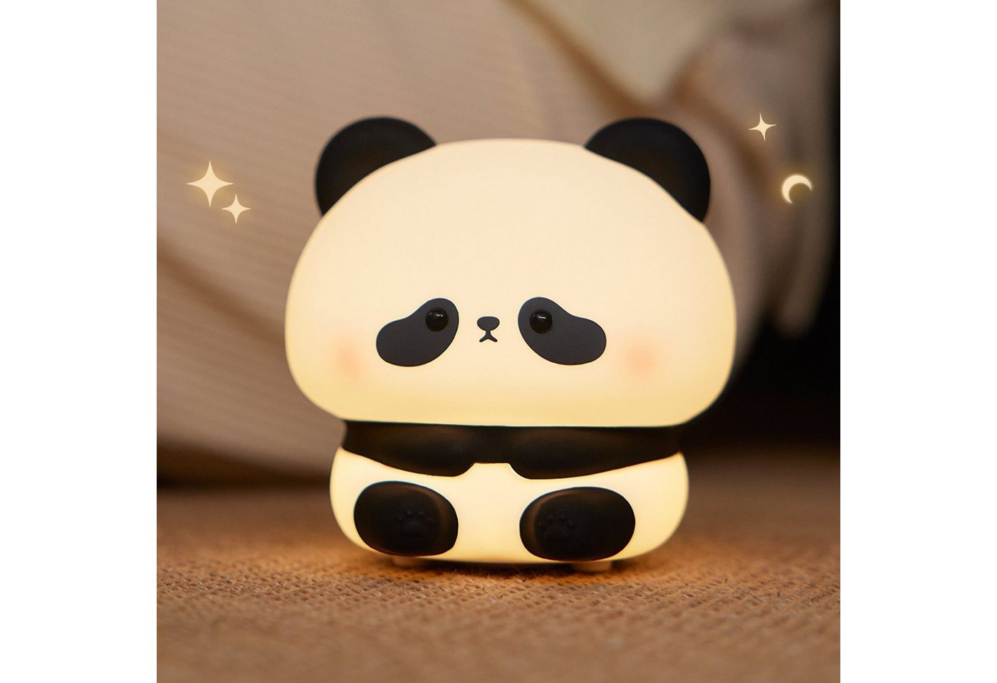 Powerwill LED Nachtlicht Silikon Dimmbare Nachtlicht für Kinder, Pflegelicht Baby Touch Lampe, 3 Dimmbar Zeitschaltuhr, LED wechselbar, Warmweiß, Kinder-Silikon-LED, Nachtlampe mit Touch-Schalter, tragbare USB-Ladung von Powerwill