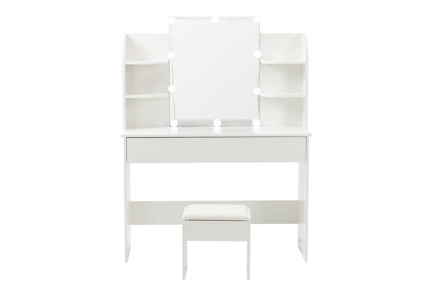 Powerwill Schminktisch mit Spiegel, LED-Beleuchtung und Schubladen (Set, 2er Set), Breite 105 cm von Powerwill