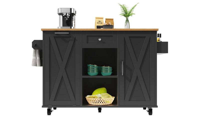 Powerwill Stehtisch Speisewagen mit Snackregalen und Stretchfunktionsschränken (Set, 1Tisch), Breite 120 cm von Powerwill