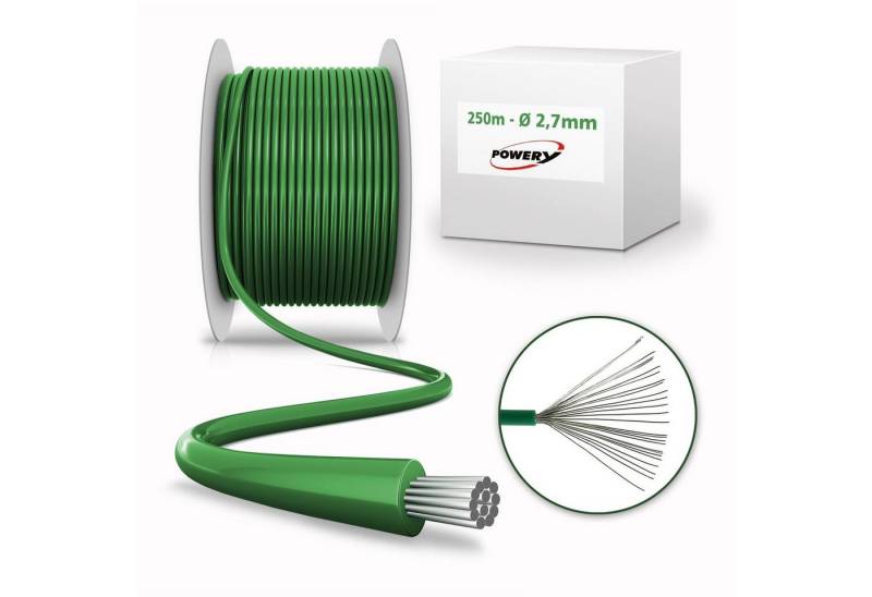 Powery 250m Begrenzungskabel Mähroboter 2,7mm Begrenzungskabel von Powery