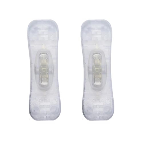 Powice 2X Zwischenschalter2A,Schalter 230v,Kabelschalter,Geeignet für 1 Adrige Netzkabel und Kleingeräte oder Leuchten Kippschalter von Powice