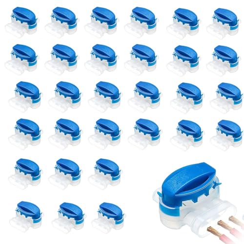 Powice 30 Stück Kabelverbinder Mähroboter, Wasserdicht Verbinder, Verbinder Rasenroboter Kabel mit Gel Füllung für Rasenroboter Rasenmäher Automower von Powice