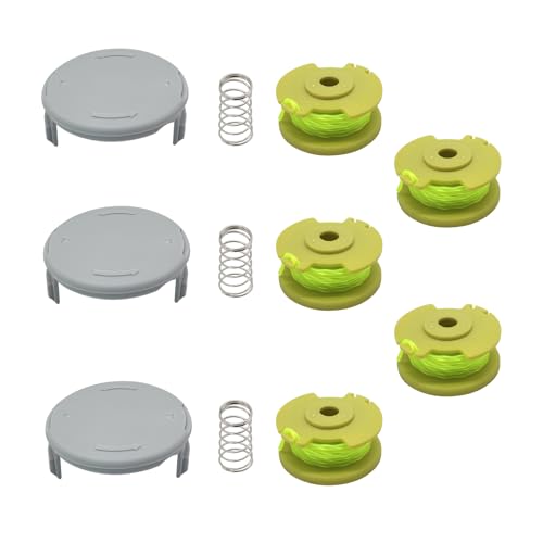 Powswopx AC80RL3 Ersatz-Trimmerfaden für Ryobi One Plus Rasentrimmer mit 0,080 lnch Durchmesser und AC14HCA Abdeckkappe, passend für Ryobi 18 V, 24 V und 40 V kabellose Trimmer (5 Spulen + 3 Kappen) Powswopx AC80RL3 Ersatz-Trimmerfaden für Ryobi One Plus Rasentrimmer mit 0,080 lnch Durchmesser und AC14HCA Abdeckkappe, passend für Ryobi 18 V, 24 V und 40 V kabellose Trimmer (5 Spulen + 3 Kappen) von Powswopx