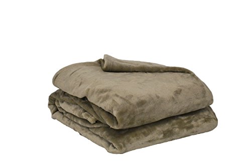 Fleecedecke, Polyester, Taupe, 180 x 220 cm, Motiv: Poyet Motte – Produktreihe Mikrofaser von Poyet Motte