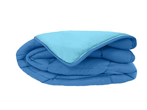 Poyet Motte Calgary Bettbezug Polyester Gitane/azurblau, Polyester, Gitane/Azur, 260x240x1 cm von Poyet Motte