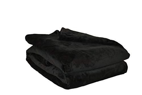 Poyet Motte microflanelle Decke Polyester schwarz, Polyester, Schwarz, 240 x 220 cm von Poyet Motte
