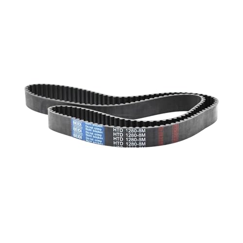 1/2/5/10 Stück HTD 8M Zahnriemen, Breite 20 mm, Umfang 1128–1528 mm, Gummigürtel mit geschlossener Schleife,1 Stück von Poyuad