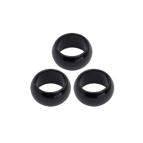 10 Stück, 8/10 mm Innendurchmesser, Aluminium-Beinringe für Haustiervögel, bunte Taubenidentifikationsbänder für das Flugtraining im Freien,Schwarz,Innendurchmesser 10 mm von Poyuad