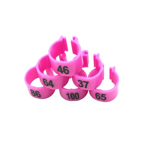 100 Stück, 10 mm Innendurchmesser, Taubenbeinringe, nummeriert von 1–100, farbige Identifikationsbänder, für die Vogelhaltung,Rosa,Innendurchmesser 10 mm 100 Stück, 10 mm Innendurchmesser, Taubenbeinringe, nummeriert von 1–100, farbige Identifikationsbänder, für die Vogelhaltung,Rosa,Innendurchmesser 10 mm von Poyuad