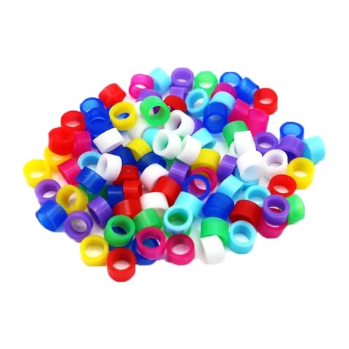 100 Stück, 2–5 mm, Vogelbeinringe, geeignet zur Identifizierung von Papageien, Finken, Kanarienvögeln und anderem Geflügel,Innendurchmesser 3 mm von Poyuad