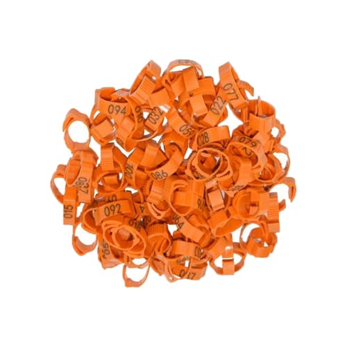 100 Stück, 3–5 mm, verstellbare Hühnerbeinringe, Geflügelbeinringe mit Ratschenclip, geeignet für Geflügelfarmwerkzeuge,,Einstellbare Größe (2–2,4 cm) von Poyuad