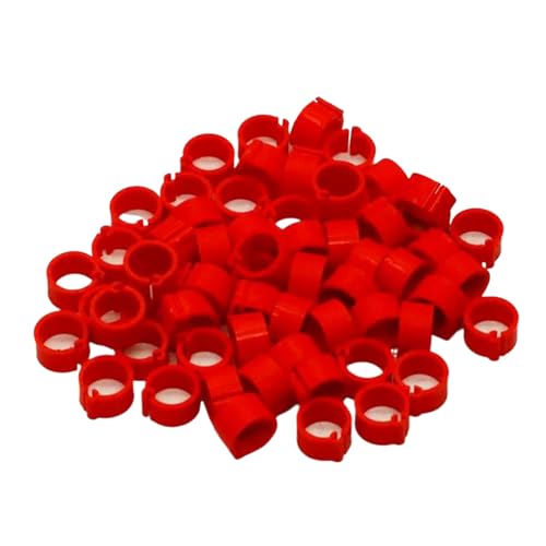 100 Stück, 8 mm Innendurchmesser, Vogelbeinringe, Kunststoff-Clipringe, geeignet für Tauben, Nutztier-Identifikationsmarken,Rot,Innendurchmesser 8 mm - Höhe 7 mm 100 Stück, 8 mm Innendurchmesser, Vogelbeinringe, Kunststoff-Clipringe, geeignet für Tauben, Nutztier-Identifikationsmarken,Rot,Innendurchmesser 8 mm - Höhe 7 mm von Poyuad