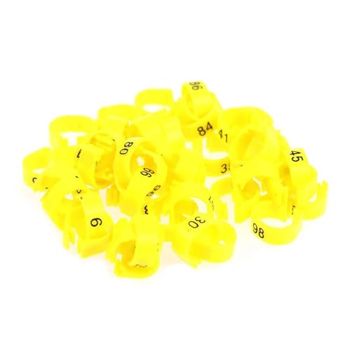 100 Stück, 8 mm verstellbare Geflügelbeinringe, geeignet für Nutztiere, Kunststoff-Beinbänder zur Identifizierung,Gelb,Innendurchmesser 8 mm - Höhe 5 mm 100 Stück, 8 mm verstellbare Geflügelbeinringe, geeignet für Nutztiere, Kunststoff-Beinbänder zur Identifizierung,Gelb,Innendurchmesser 8 mm - Höhe 5 mm von Poyuad