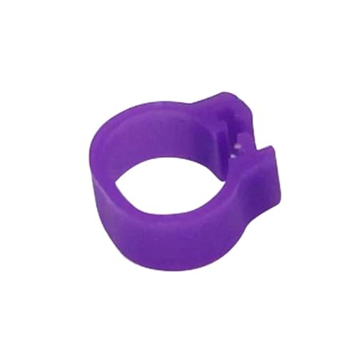 100 Stück, Innendurchmesser 8 mm, Vogelbeinklammern, buntes Taubentrainingswerkzeug, Papageien-Identifikationsband für die Fütterung im Freien,Lila,Innendurchmesser 8 mm von Poyuad