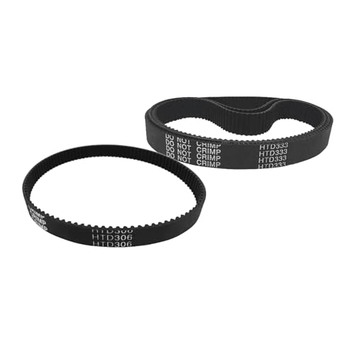 2/5 Stück HTD3M Synchronriemen, Umfang 306–333 mm, Breite 6–20 mm, Teilung 3 mm, Gummi-Synchronriemen mit geschlossener Schleife,5 Stück von Poyuad