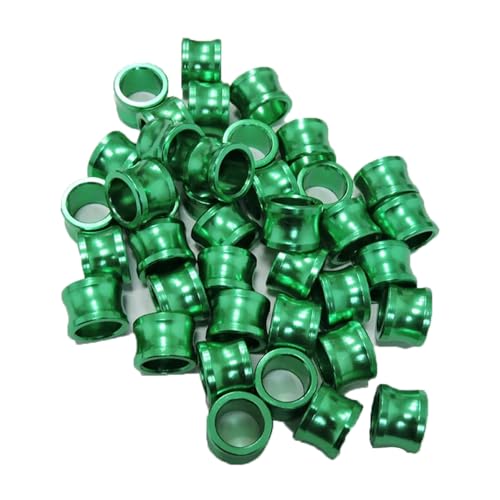 20 Stück, leere Taubenbeinringe, Identifikationsmarken aus Metall und Aluminium mit runden, konkaven Bändern für Vogelbedarf.,Grün,Innendurchmesser 8 mm - Höhe 9 mm 20 Stück, leere Taubenbeinringe, Identifikationsmarken aus Metall und Aluminium mit runden, konkaven Bändern für Vogelbedarf.,Grün,Innendurchmesser 8 mm - Höhe 9 mm von Poyuad