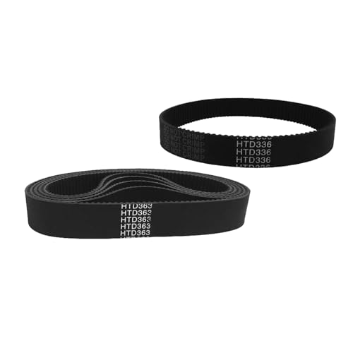5 Stück HTD3M Zahnriemen, Umfang 336–363 mm, Breite 6–20 mm, Teilung 3 mm Gummi-Zahnriemen mit geschlossener Schleife,5 Stück von Poyuad