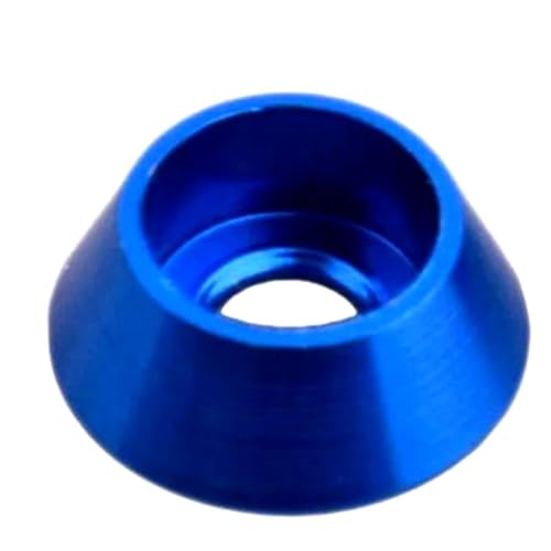 50 Stück M2 M2,5 M3 M4 M5 M6 M8 Aluminium Kegelkappenscheibe Obst Chlorlegierung Kappenkopfscheibe,Tiefblau,M2,5 von Poyuad