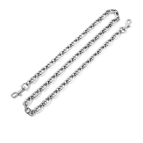 Poyuad 1,3 cm x 12 cm kurzer Schultergurt für Damen, dekorativer Kettenriemen für Unterarmtaschen, austauschbares Taschenzubehör,Silber Poyuad 1,3 cm x 12 cm kurzer Schultergurt für Damen, dekorativer Kettenriemen für Unterarmtaschen, austauschbares Taschenzubehör,Silber von Poyuad